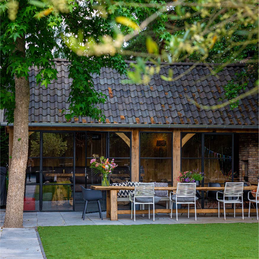 Eikenhouten luxe tuinhuis